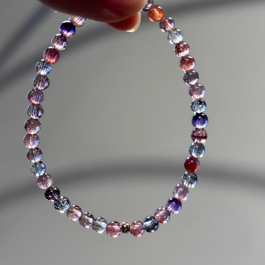 Super Seven Bracelet with 14K Gold Bead