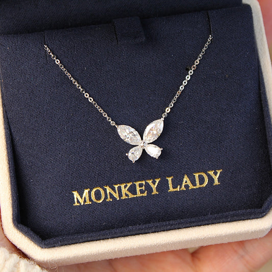 铂金Platinum PT950 Classic Butterfly Necklace