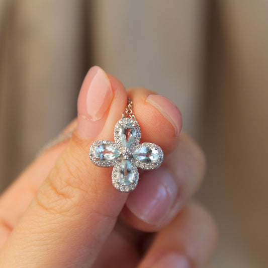 Lucy Clover Natural Aquamarine Necklace