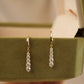 14K Solid Yellow Gold Water-drop Earrings