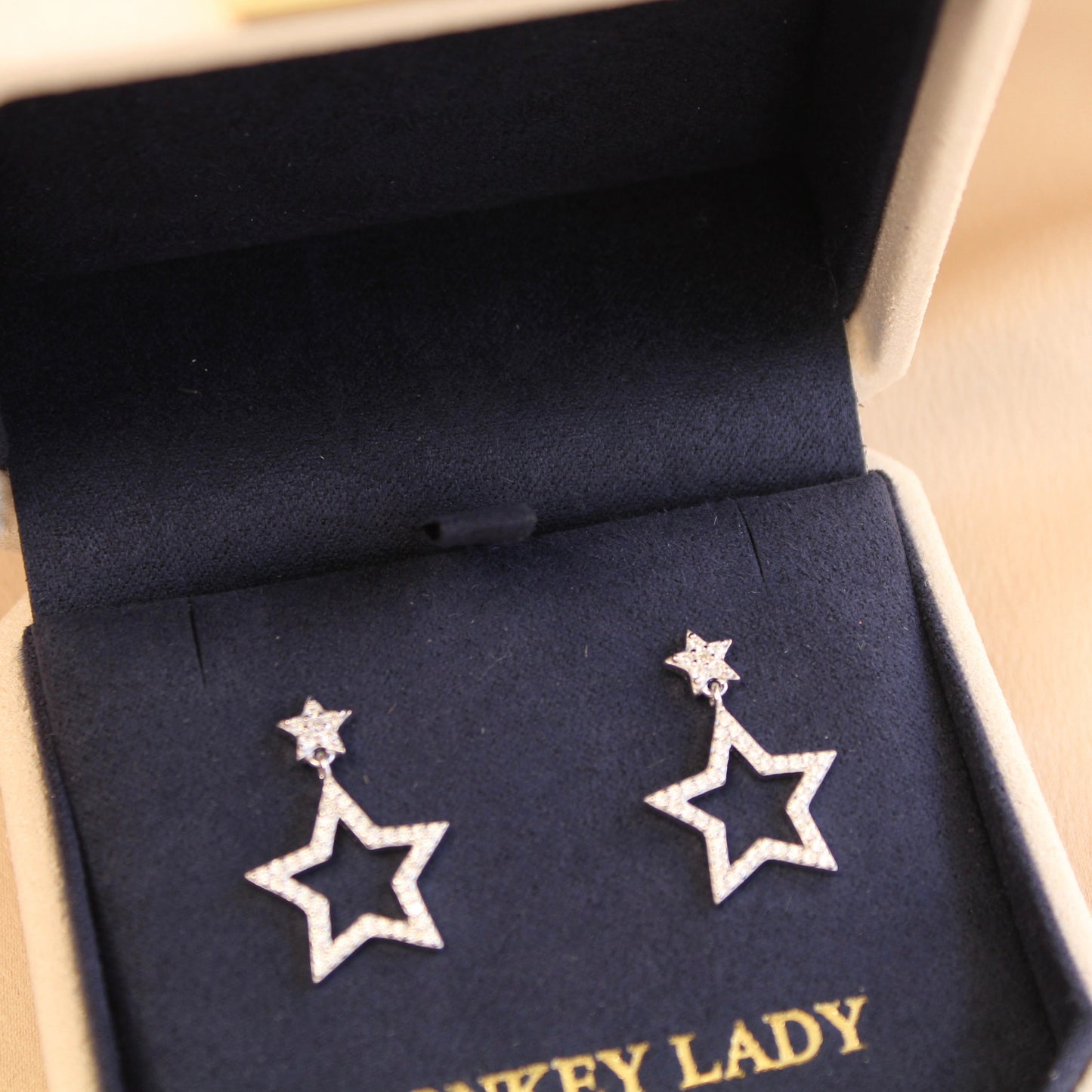 Shiny Star Moissanite Stud Earrings