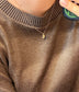 14K Solid Gold Croissant Pendant 牛角包