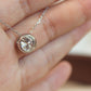 Silver Bubble Moissanite Stone Necklace, 1 carat