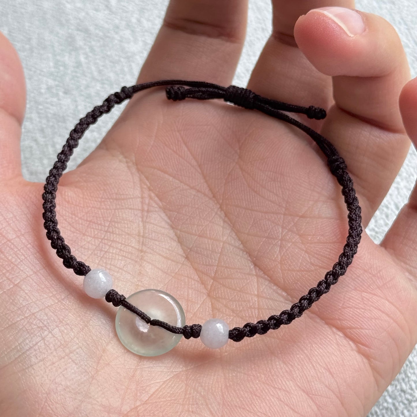 Natural Jadeite Peace Buckle Bracelet