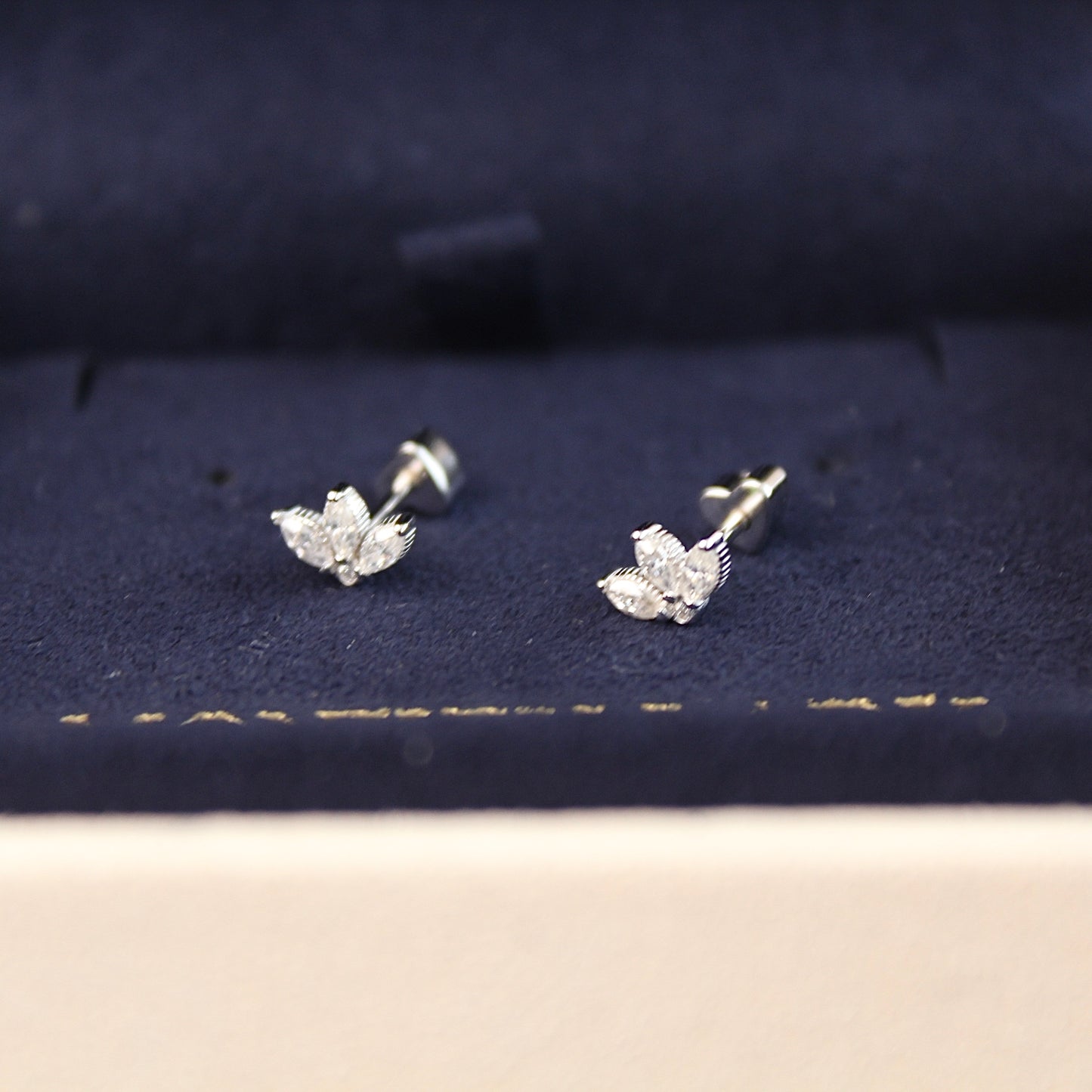 Mini Crown Moissanite Earrings