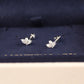 Mini Crown Moissanite Earrings