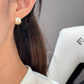 14K Solid Gold Star-fall Earrings 喷砂工艺