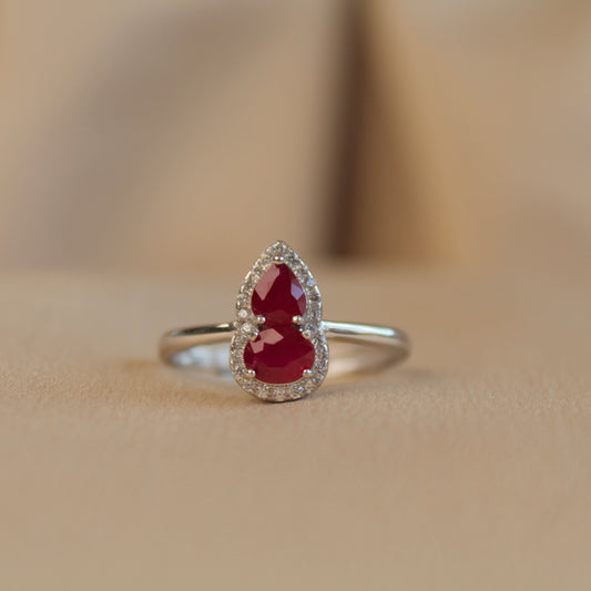 Hulu Natural Ruby Adjustable Ring