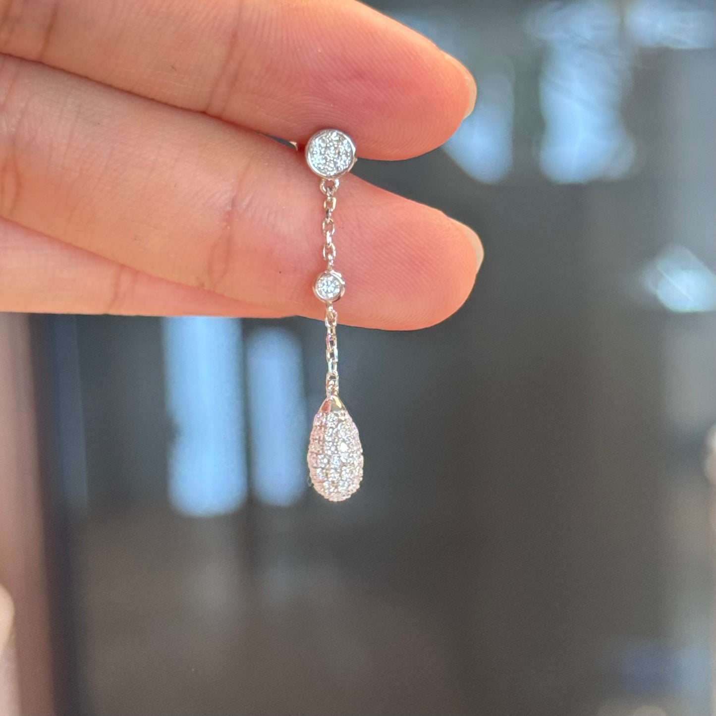 Raindrop Moissanite Earrings