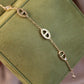 14K Solid Gold Spark Link Bracelet猪鼻子