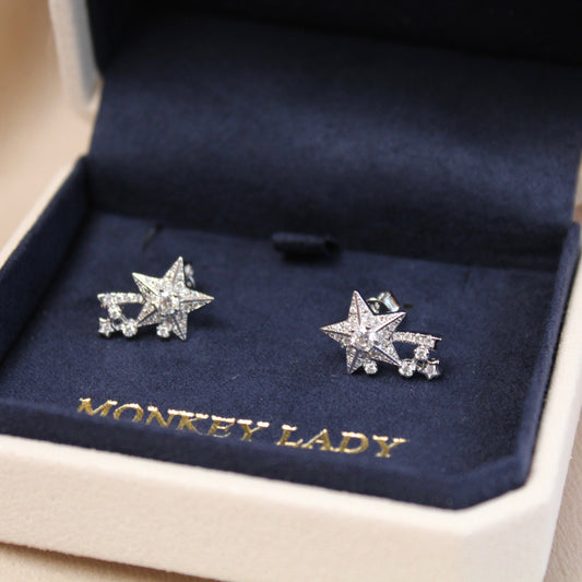 Shooting Star Moissanite Earrings