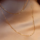 14K Solid Gold Plain Chain Necklace