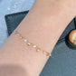 18K Solid Gold Star Lab-Grown Diamond Bracelet