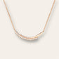 Rose Gold Smile Line Moissanite Necklace, 0.24 Carat