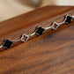 墨翠Natural Black Jadeite Clover Bracelet