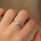 Single Bubble Moissanite Ring, 0.5ct