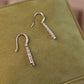 14K Solid White Gold Water-drop Earrings