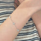 14K Solid White Gold Clover Bracelet 双面车花工艺
