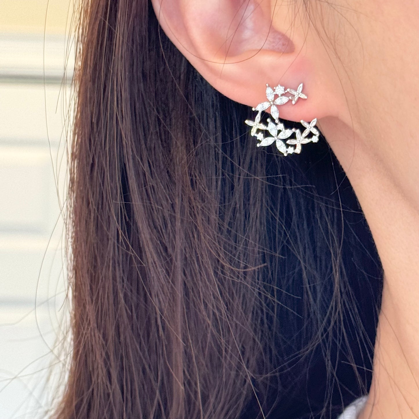 Blossom Flowers Moissanite Earrings