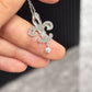 铂金Platinum Iris Flower Pendant