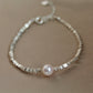 Sparkling Single Pearl Bracelet, Sterling Silver