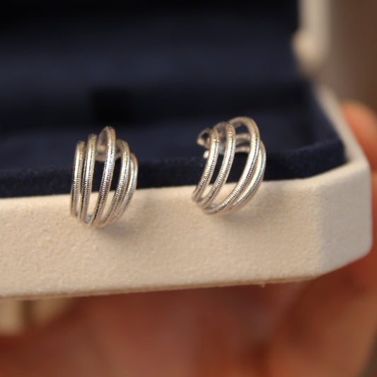Twisted Line Stud Earrings