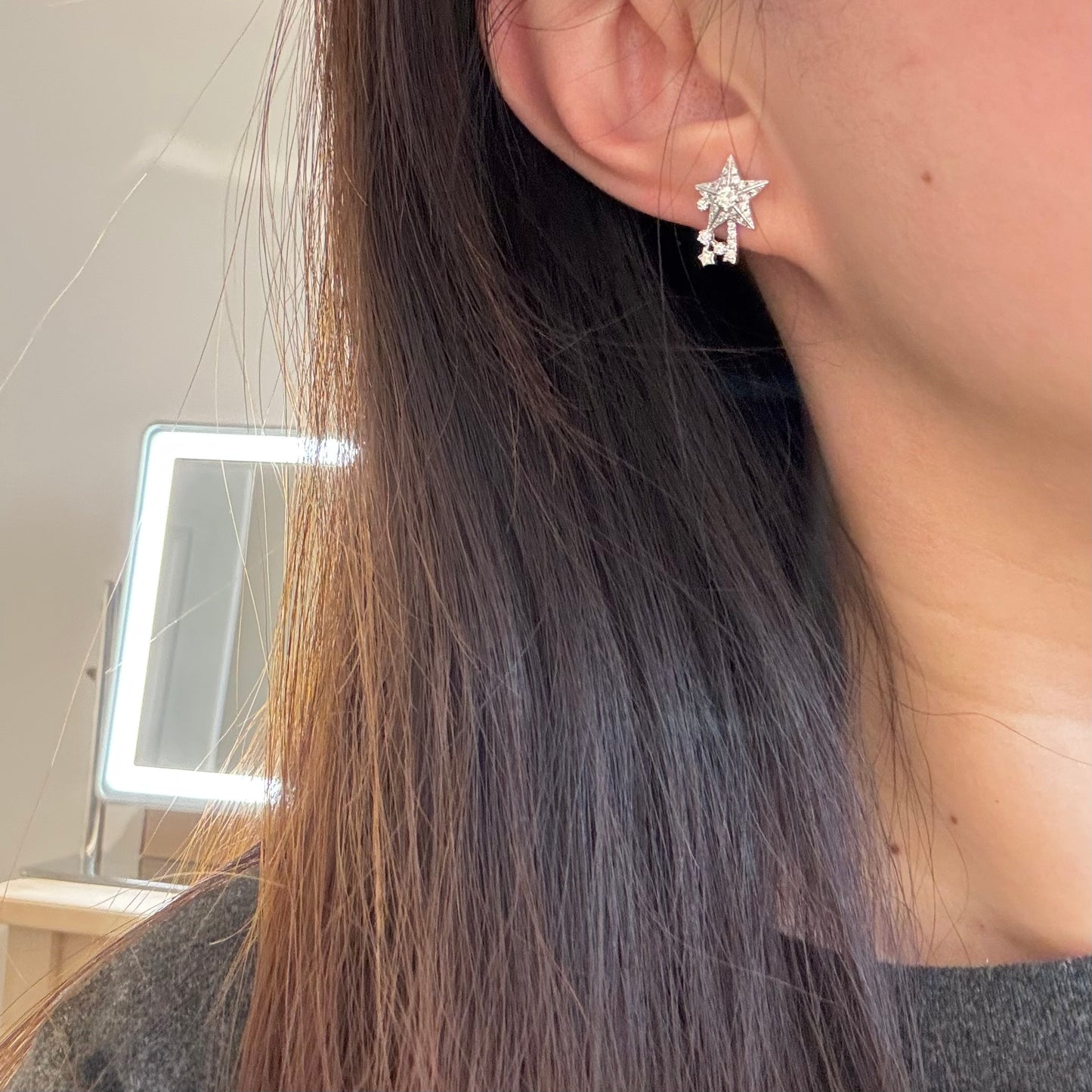 Shooting Star Moissanite Earrings