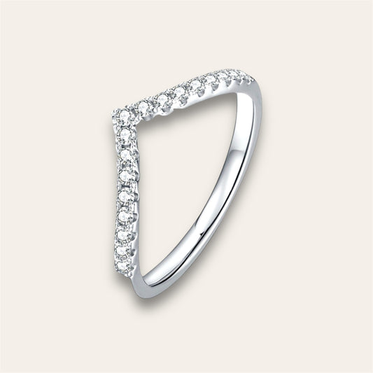 Moissanite Stackable Victory Ring