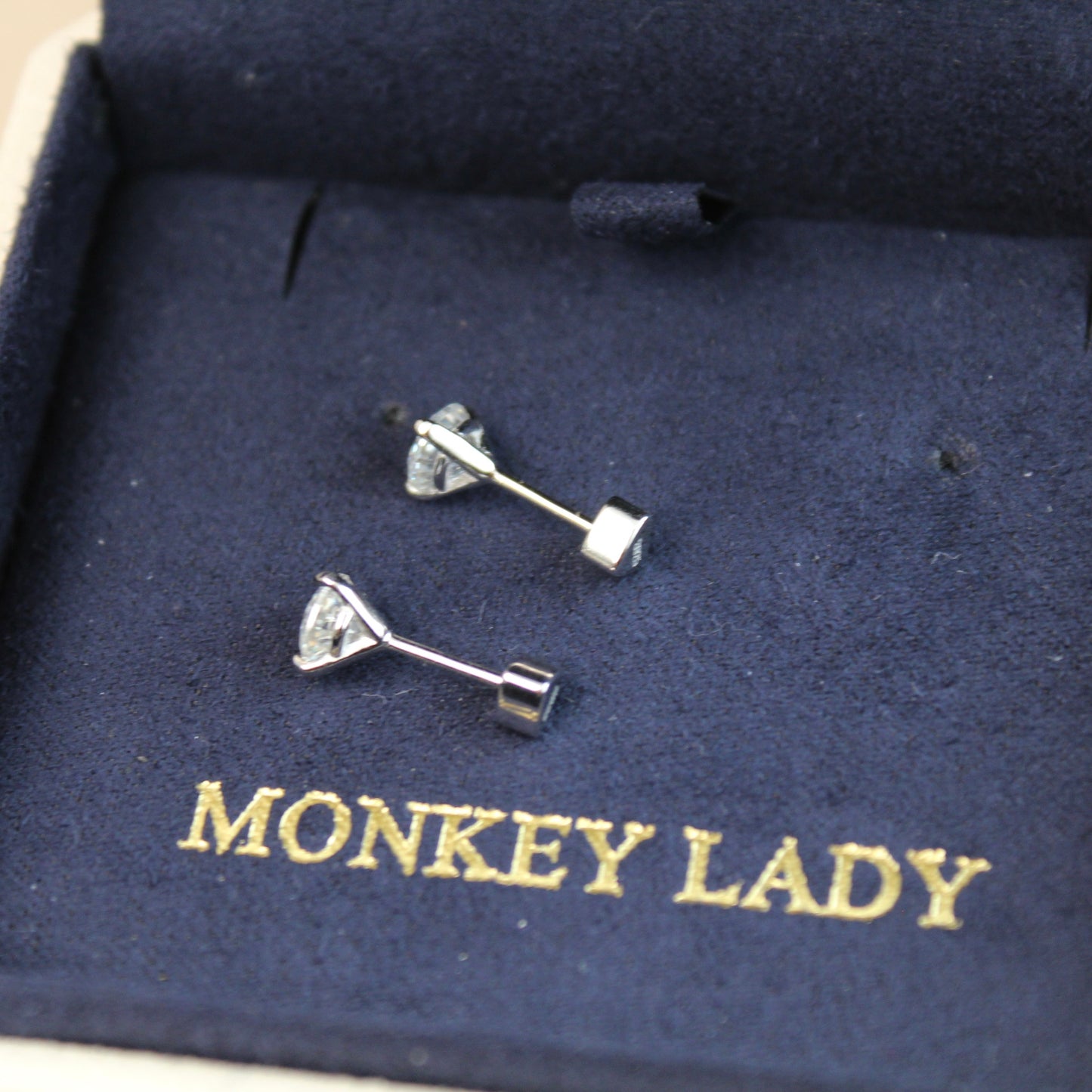 Classic Three-Claws Moissanite Earrings, 0.5 carat