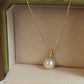 14K Solid Gold Natural Pearl Pendant