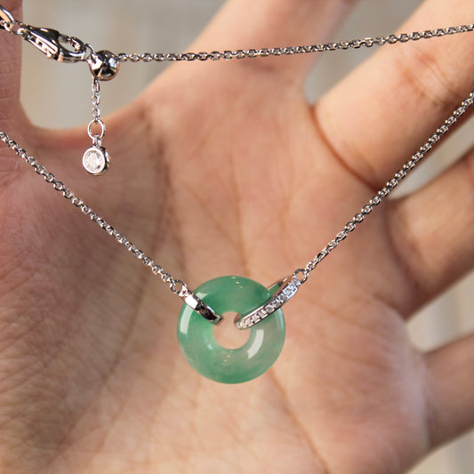 网红非洲翠平安扣Necklace
