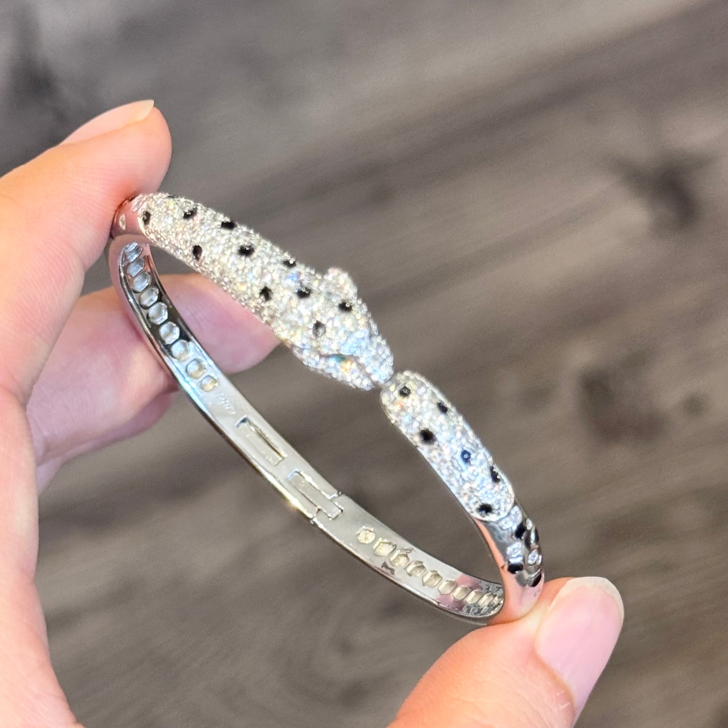 Leopard Oval Bangle Bracelet