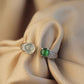 Double Natural Jadeite Adjustable Open Ring