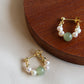 Jade & Pearl Hoop Earrings