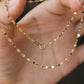 14K Solid Gold Shiny Choker Necklace,38cm