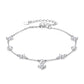 Lucky Clover Moissanite Bracelet, Sterling Silver