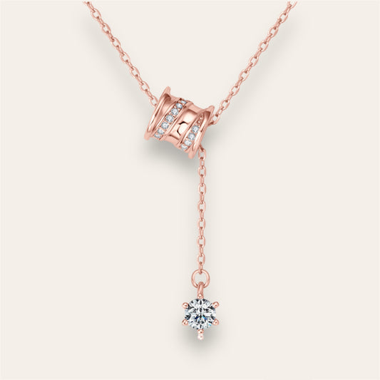 Rolling Luck Rose Gold Necklace