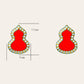 14K Solid Rose Gold Hulu Earrings, Medium Size
