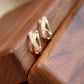 14K Solid Gold Cross Hoop Earrings