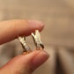 14K Solid Gold Cross Hoop Earrings
