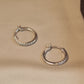 Round Moissanite Circle Hoop Earrings