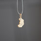 14K Solid Gold Croissant Pendant 牛角包