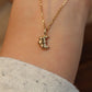 14K Solid Gold Croissant Pendant 牛角包