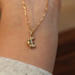 14K Solid Gold Croissant Pendant 牛角包