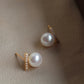 Balance Bar Pearl Earrings