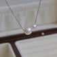 Double Pearl Sterling Silver Necklace, Perfect Round