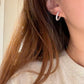 C-Shape Moissanite Hoop Earrings
