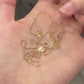 14K Solid Gold Plain Chain Necklace闪珠链